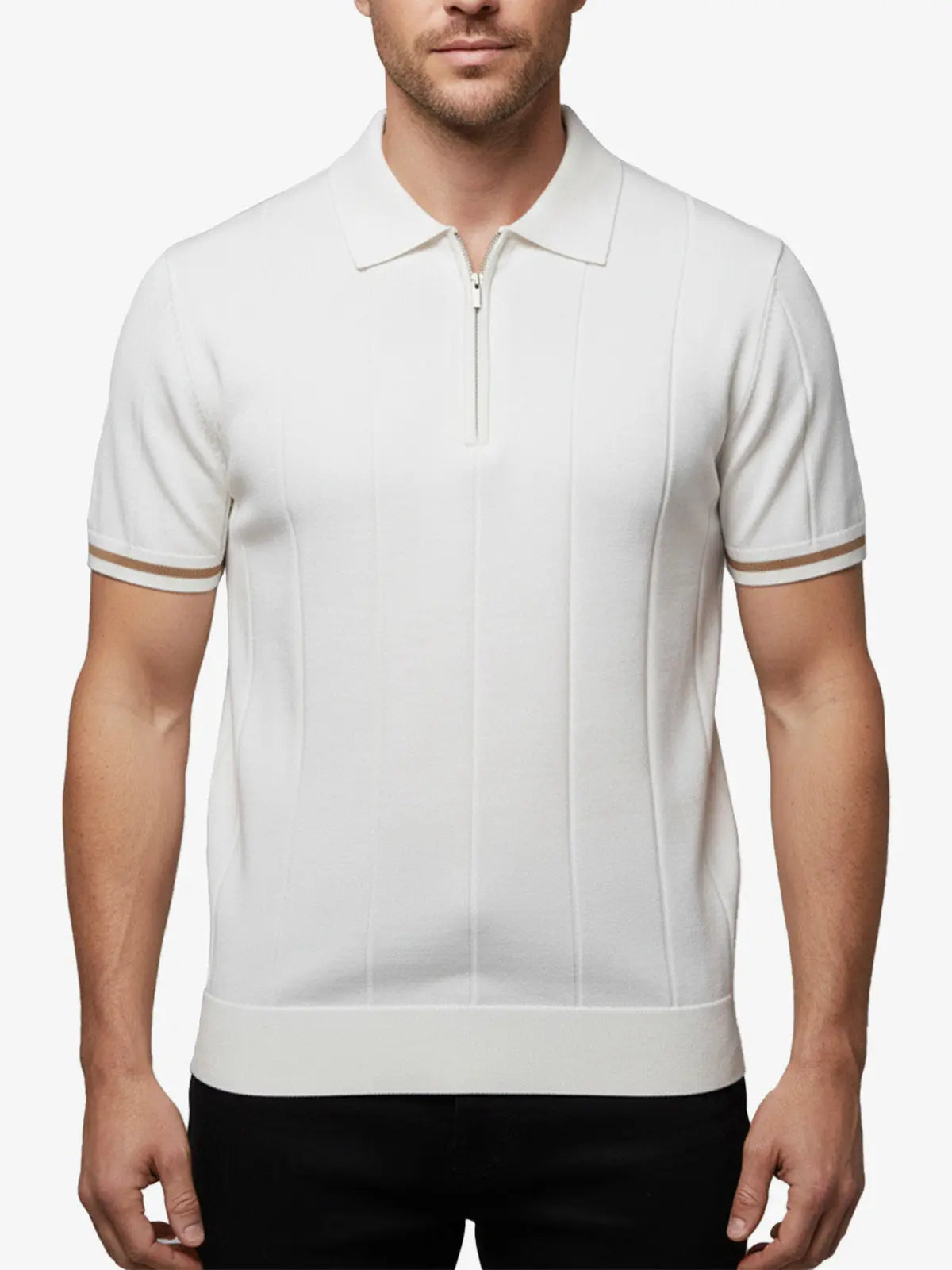 Men's Refined Slim Polo Knit Short Sleeve Shirt ElevenOasis
