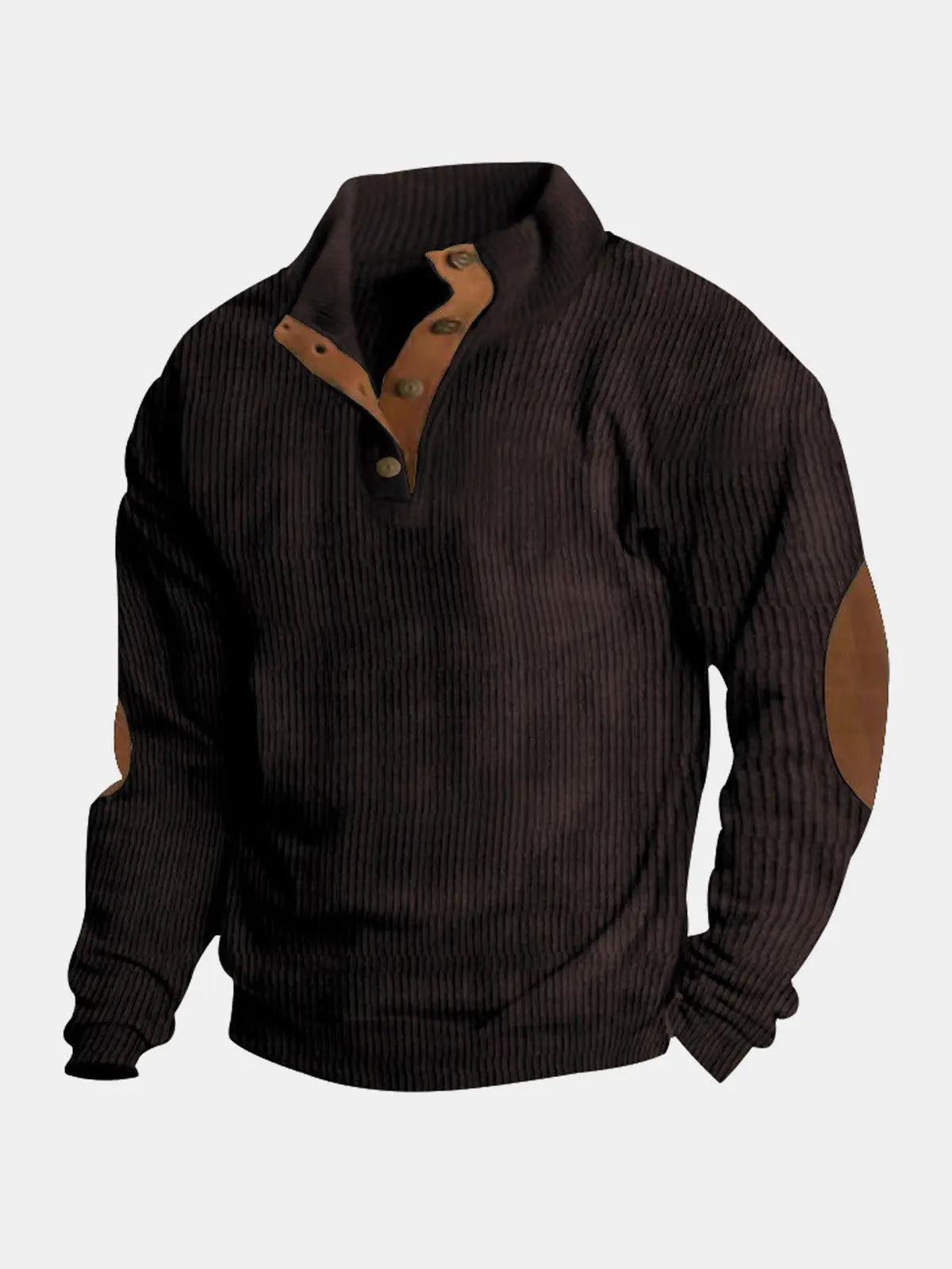 Men's Corduroy-Style Pullover Sweatshirt ElevenOasis