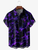 Men's Purple Smoke Print Short Sleeve Casual ShirtMens short sleeve shirts Big and tall Mens shirts Short sleeve shirts for men Mens 4xl shirts Casual short sleeve shirts