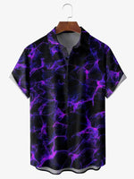 Men's Purple Smoke Print Short Sleeve Casual ShirtMens short sleeve shirts Big and tall Mens shirts Short sleeve shirts for men Mens 4xl shirts Casual short sleeve shirts