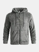 Men's Soft Sherpa Zip Hoodie Jacket Eleven Oasis