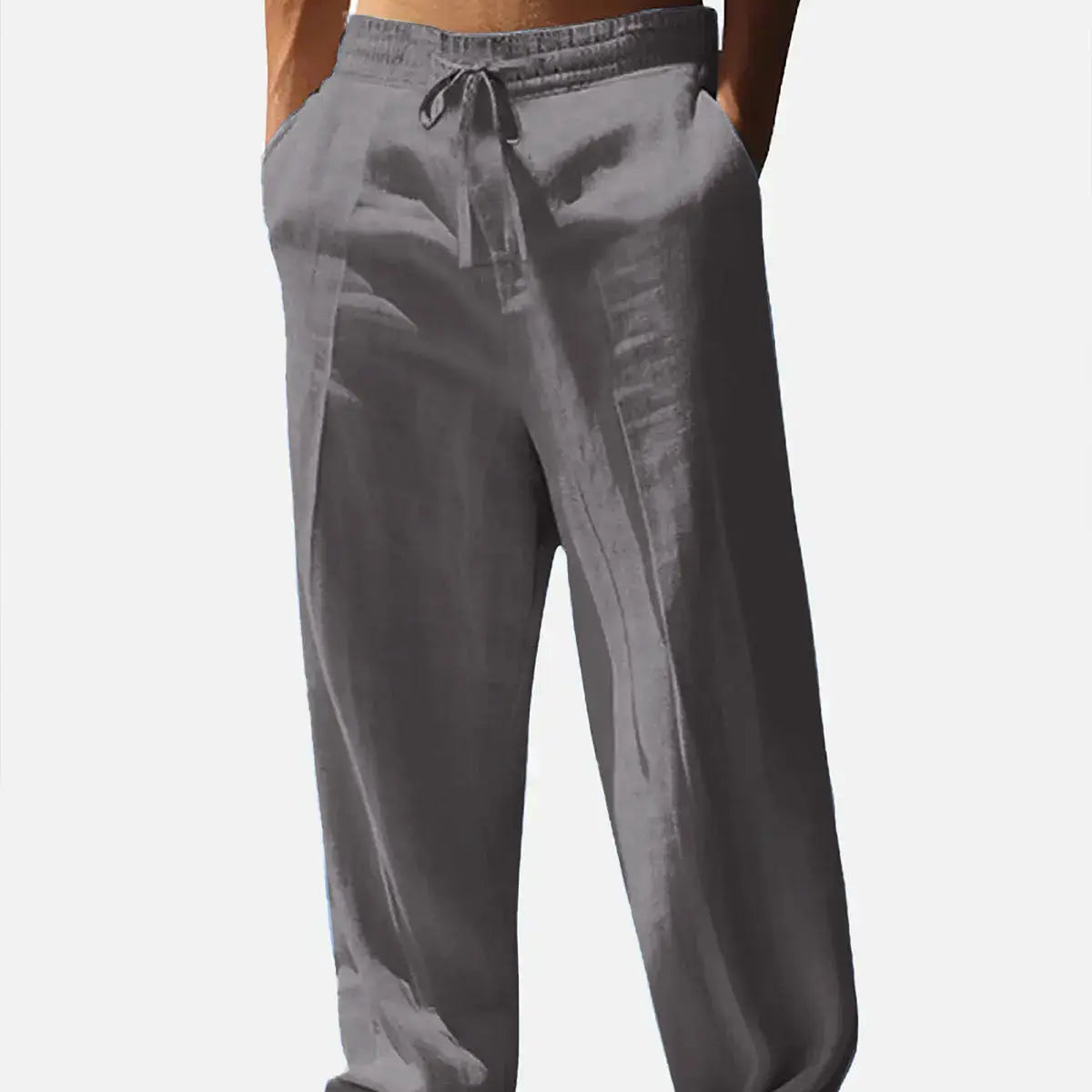 Men's Relaxed Linen Straight Leg Pants ElevenOasis