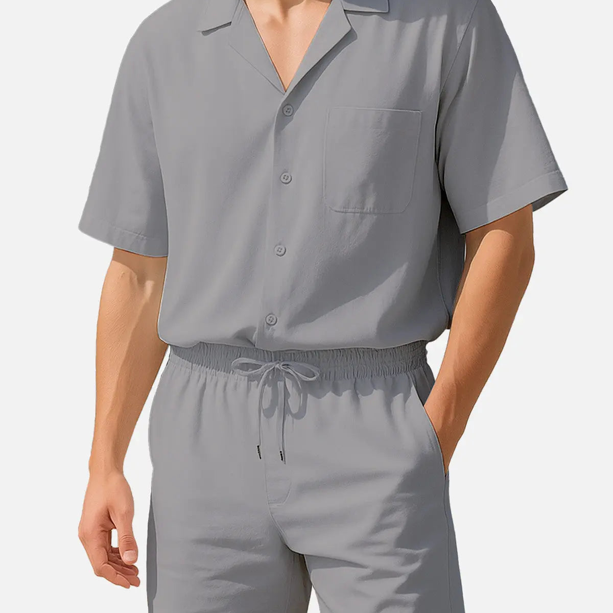 Men's Summer Casual Vacation Camp Collar Set ElevenOasis