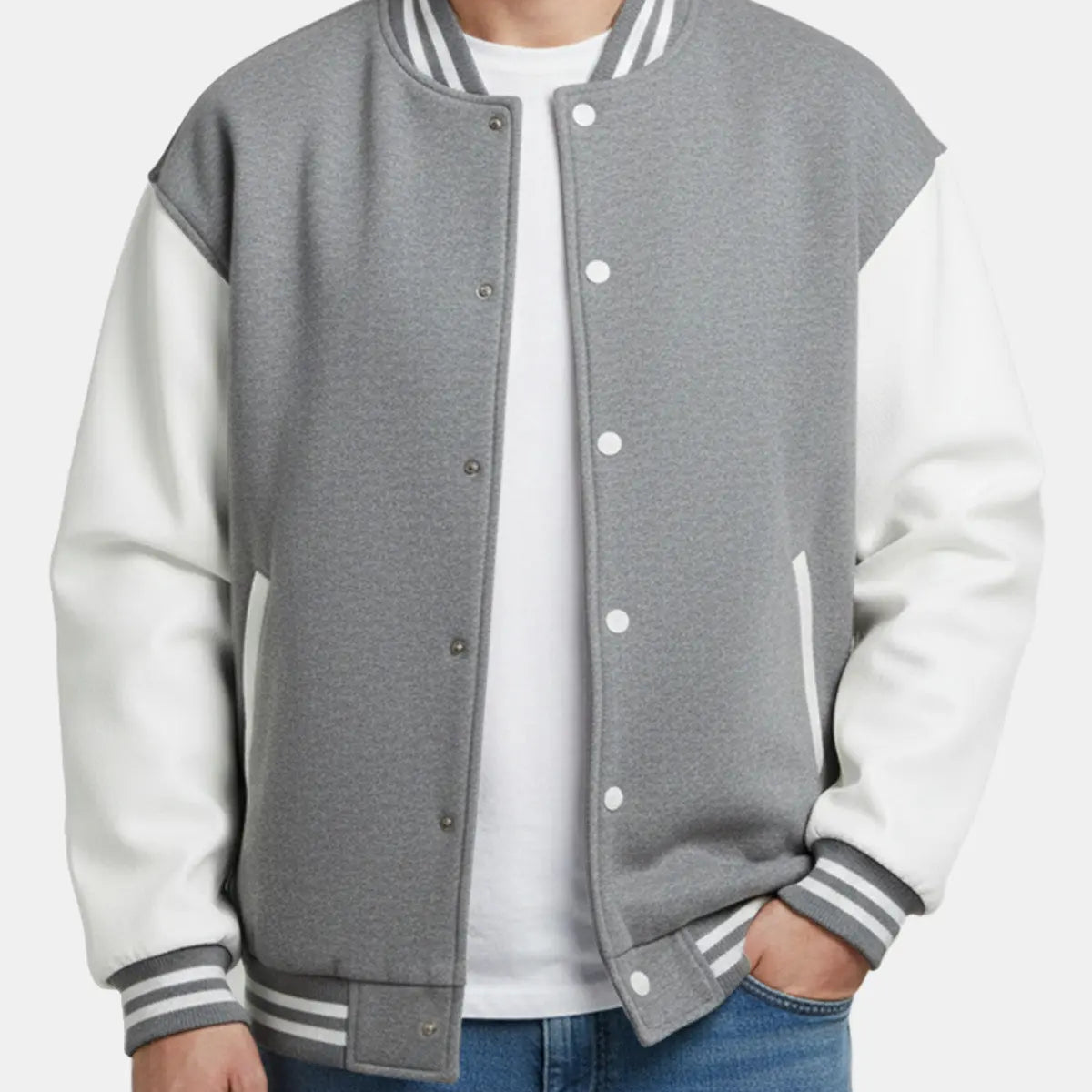Men's Classic Colorblock Varsity Jacket ElevenOasis