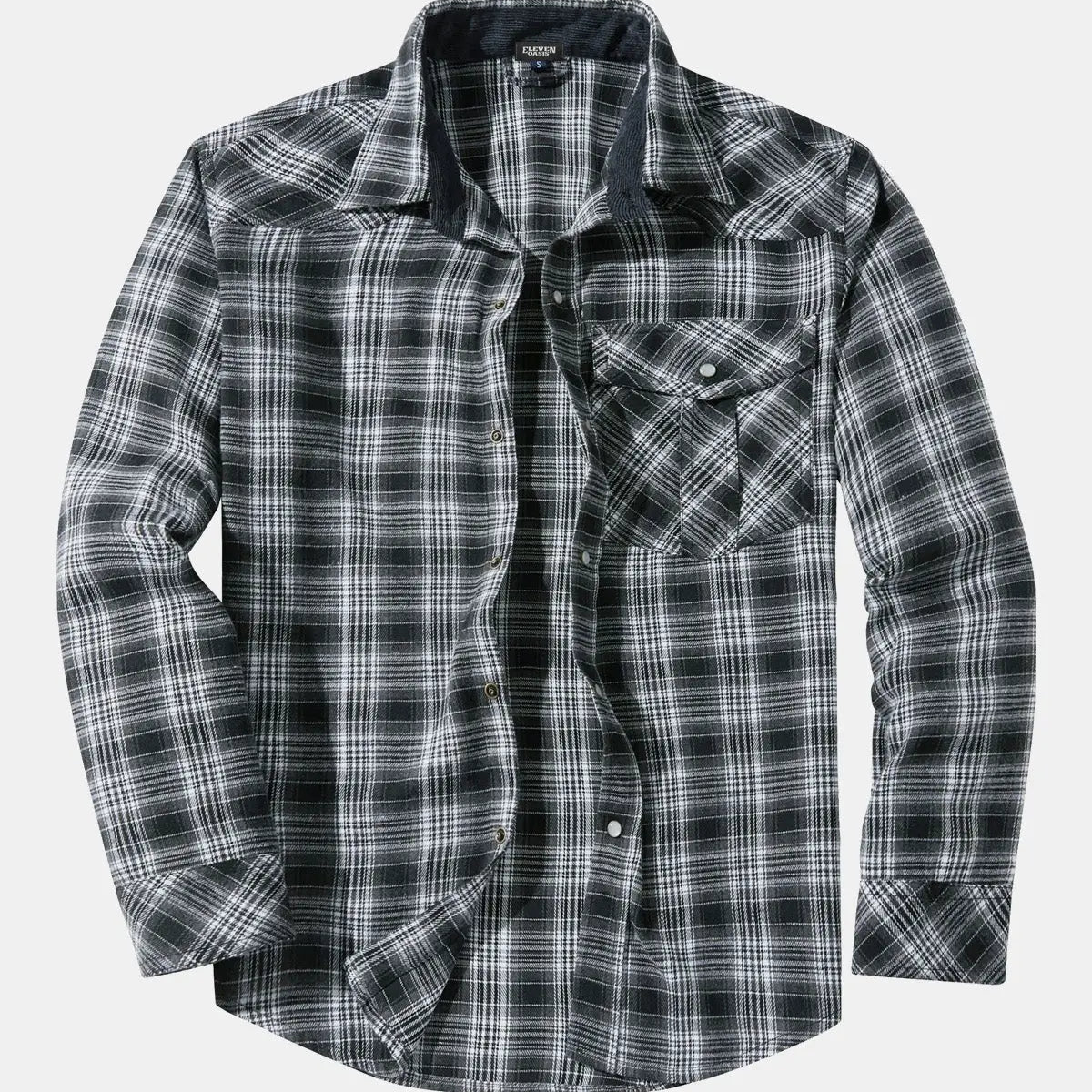 Men's Plaid Flannel Long Sleeve Shirt Eleven Oasis