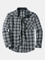 Men's Plaid Flannel Long Sleeve Shirt Eleven Oasis