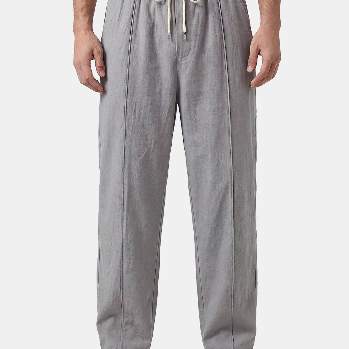 Men's Casual Linen-Blend Drawstring Pants ElevenOasis