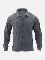Men's Corduroy Utility Long Sleeve Shirt Eleven Oasis