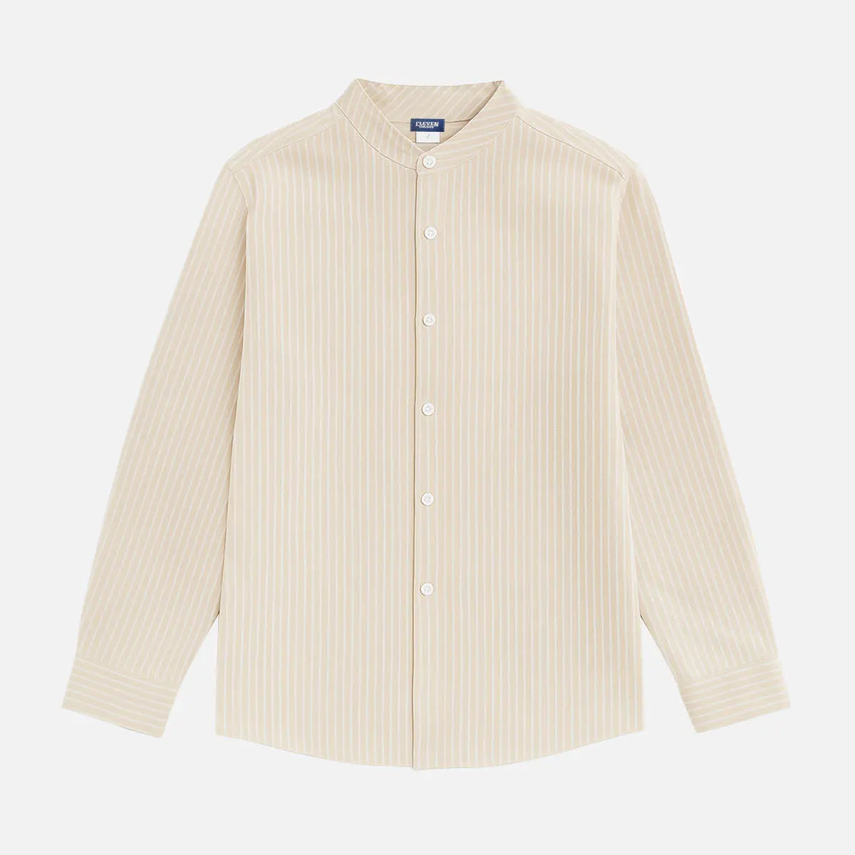 Men's Pinstripe Linen Blend Long Sleeve Shirt Eleven Oasis