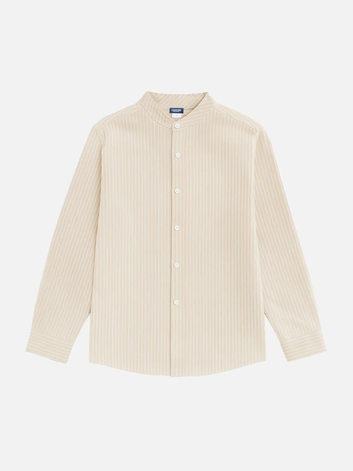 Men's Pinstripe Linen Blend Long Sleeve Shirt Eleven Oasis