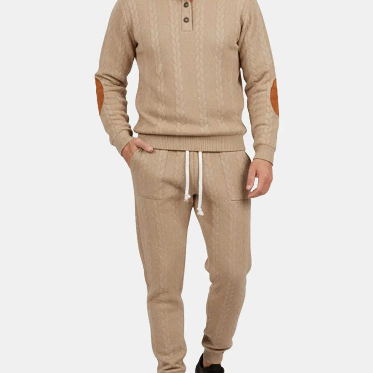Men's Braided Cable Knit Lounge Set ElevenOasis