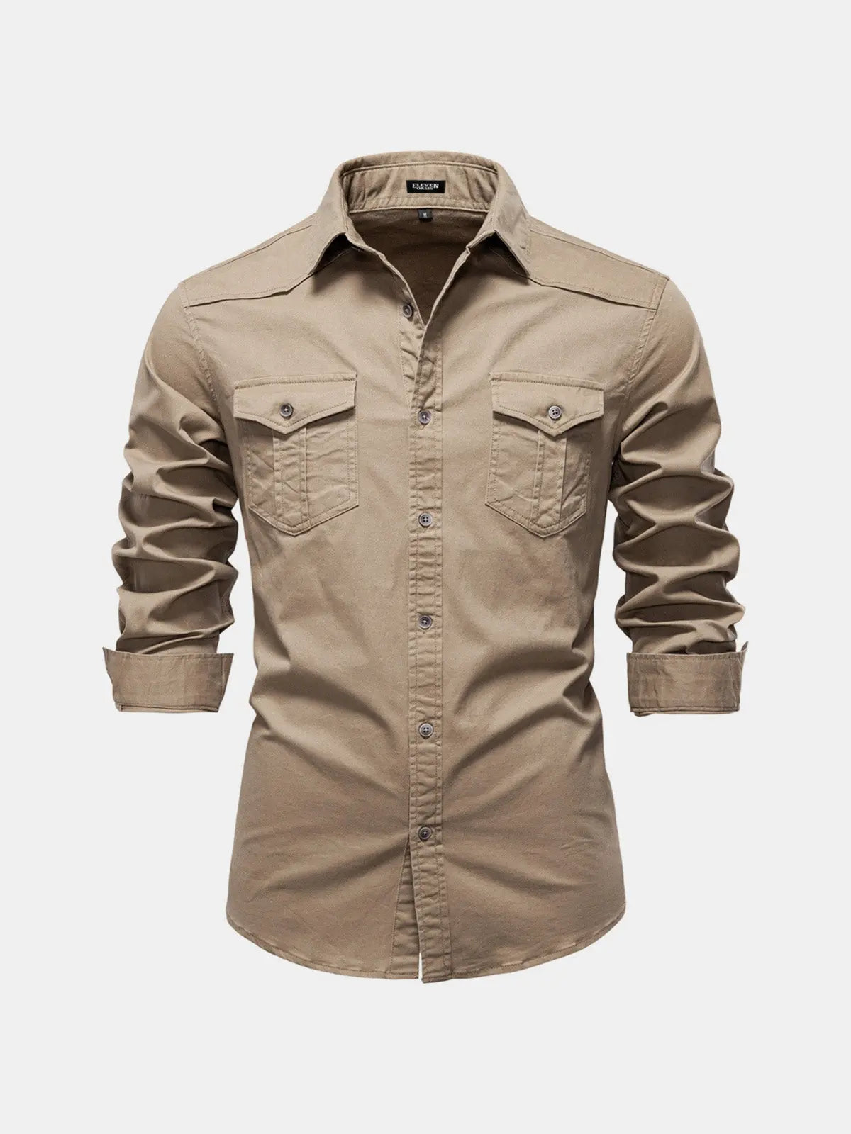 Men's Workwear Slim Fit Long Sleeve Shirt ElevenOasis