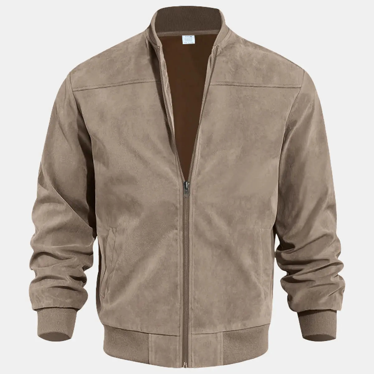 Men's Suede-Feel Bomber Jacket ElevenOasis