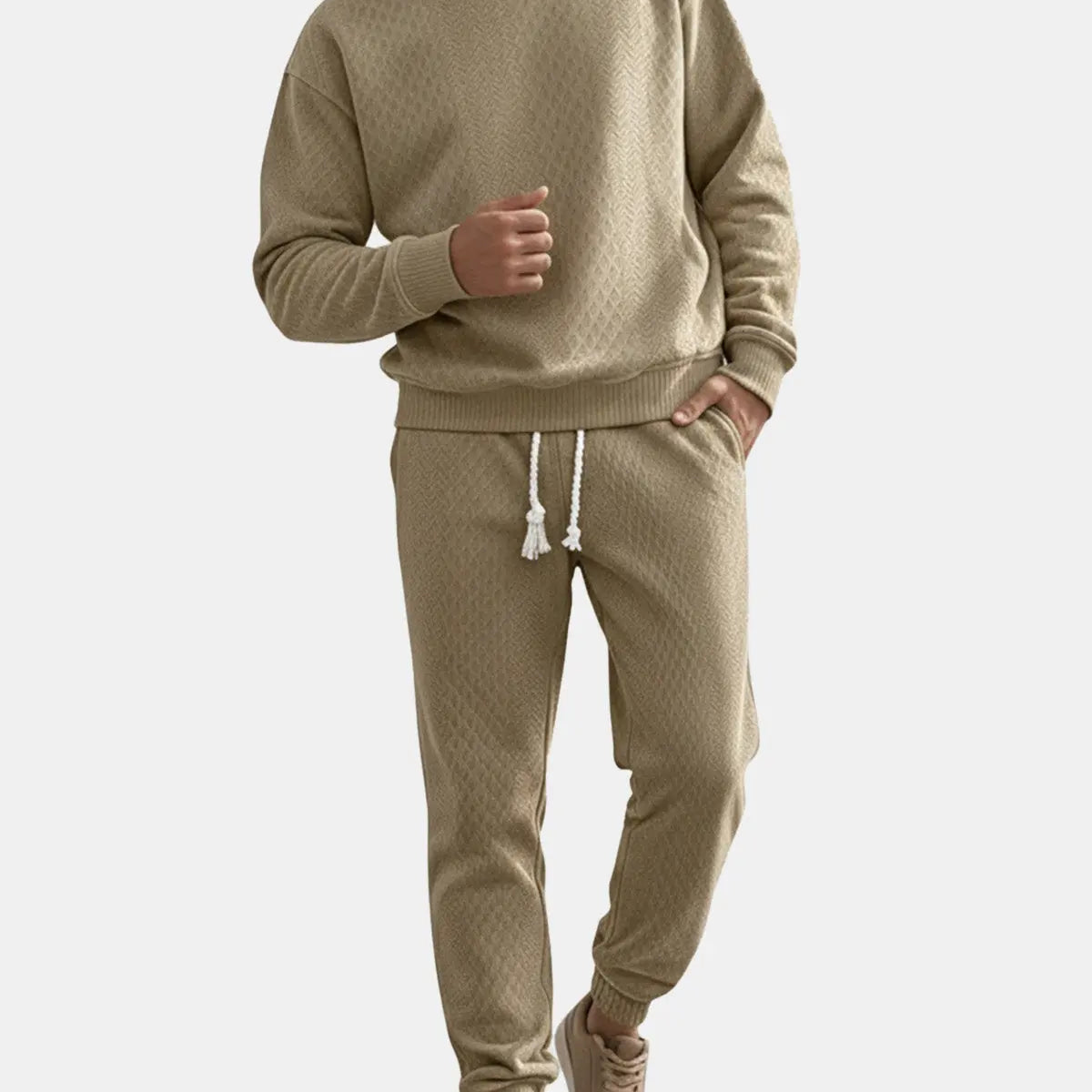 Men's Textured Hoodie Lounge Set ElevenOasis