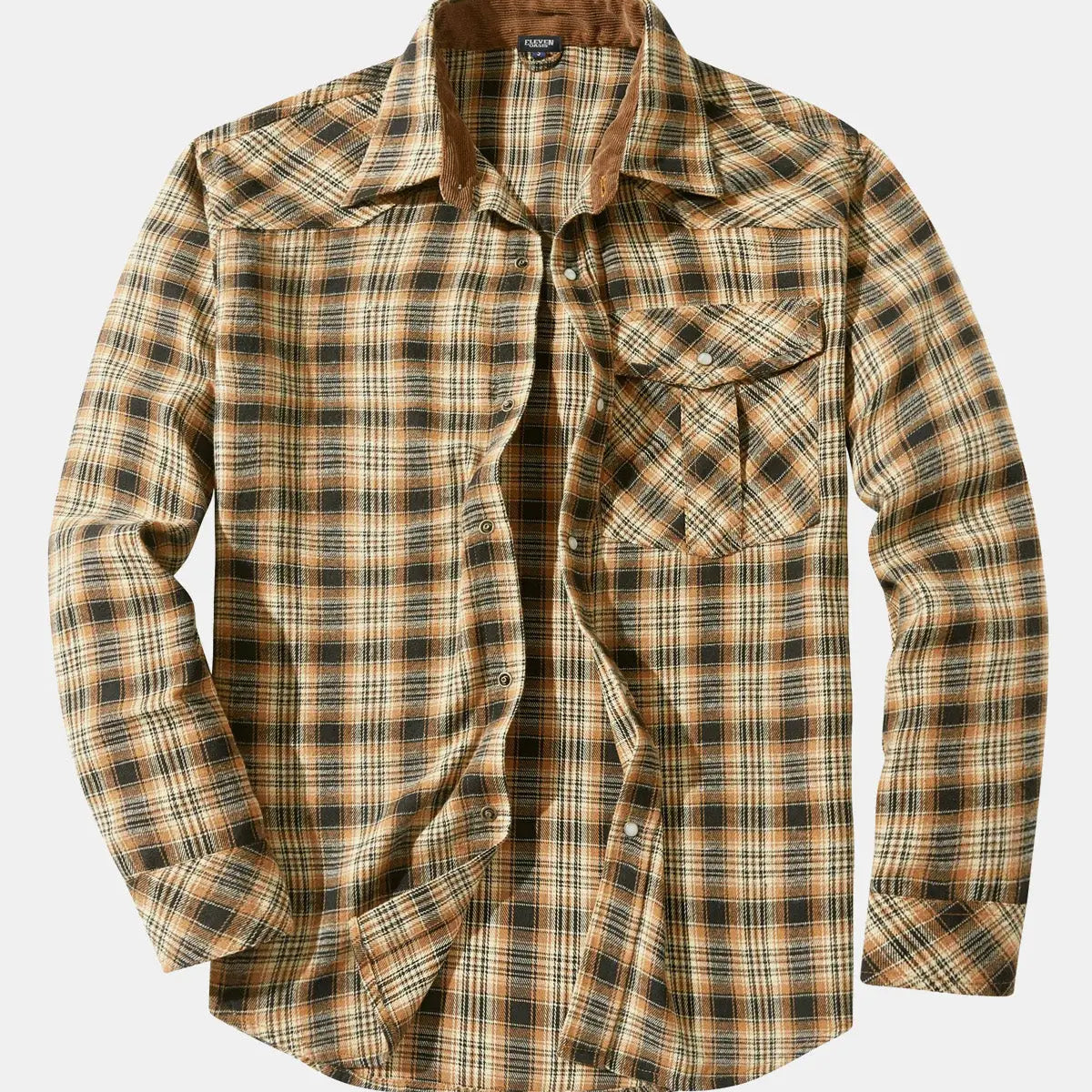 Men's Plaid Flannel Long Sleeve Shirt Eleven Oasis