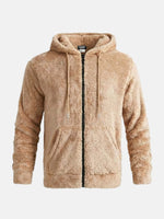Men's Soft Sherpa Zip Hoodie Jacket ElevenOasis