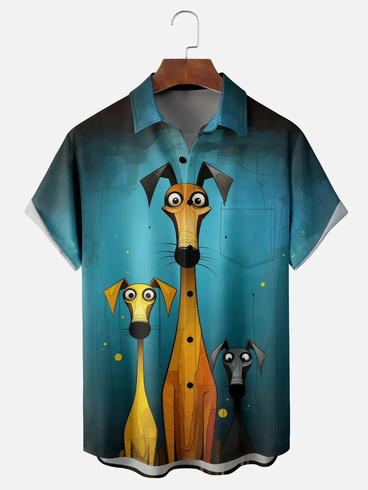 Men's Funny Dogs Short Sleeve Casual ShirtMens short sleeve shirts Big and tall Mens shirts Short sleeve shirts for men Mens 4xl shirts Casual short sleeve shirts