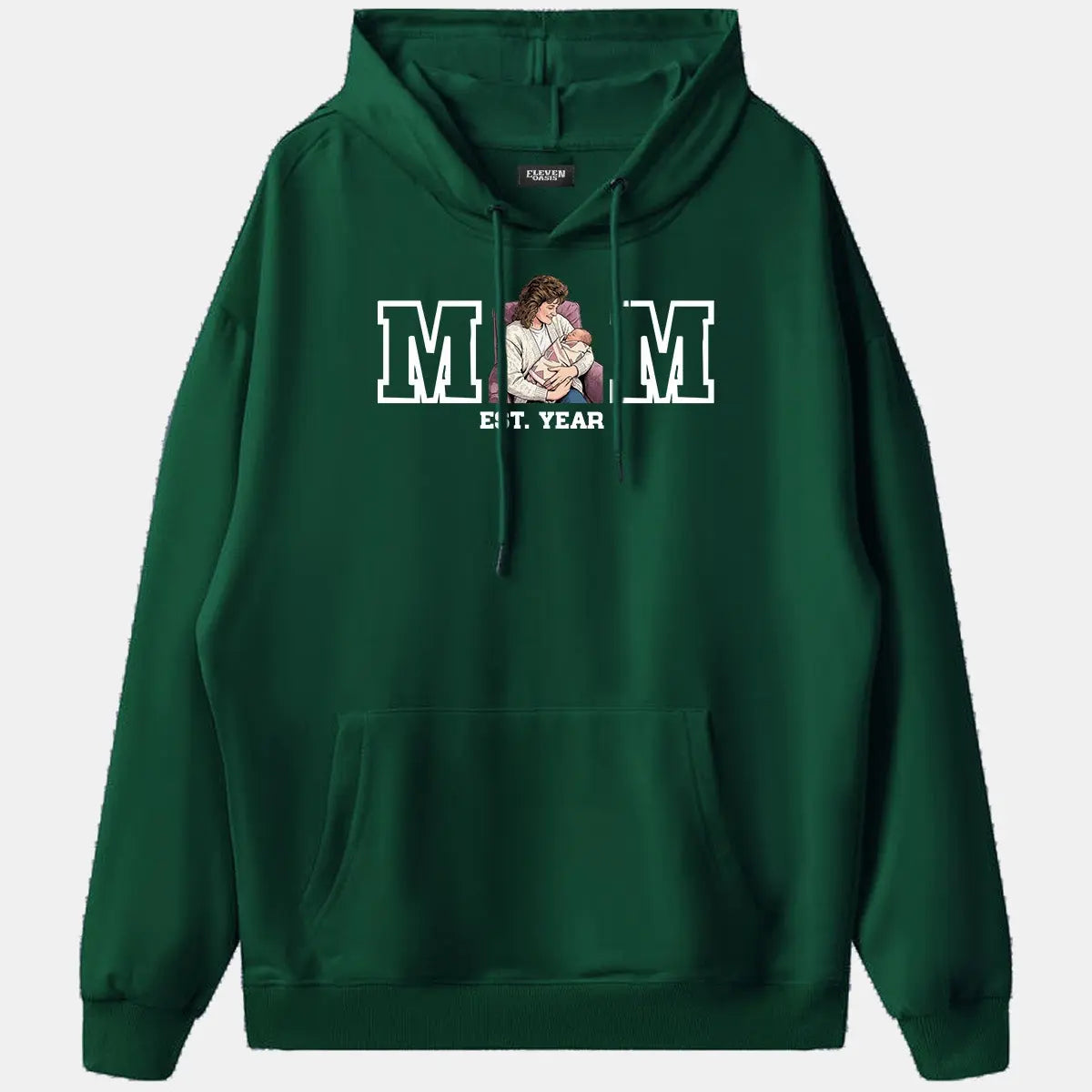 Custom Mom Illustration Hoodie Eleven Oasis