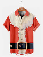 Christmas Santa Costume Men's Short Sleeve Shirt ElevenOasis