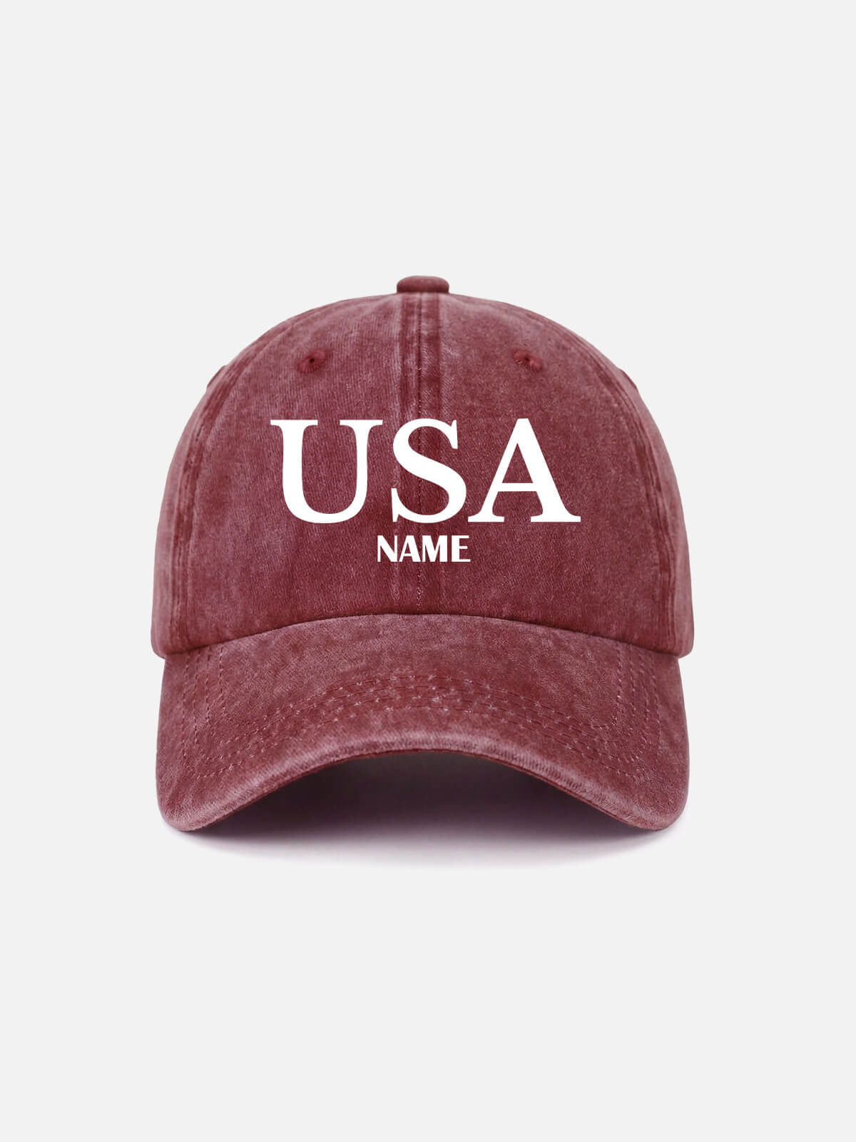 Customizable USA Washed Cotton Baseball Cap Eleven Oasis