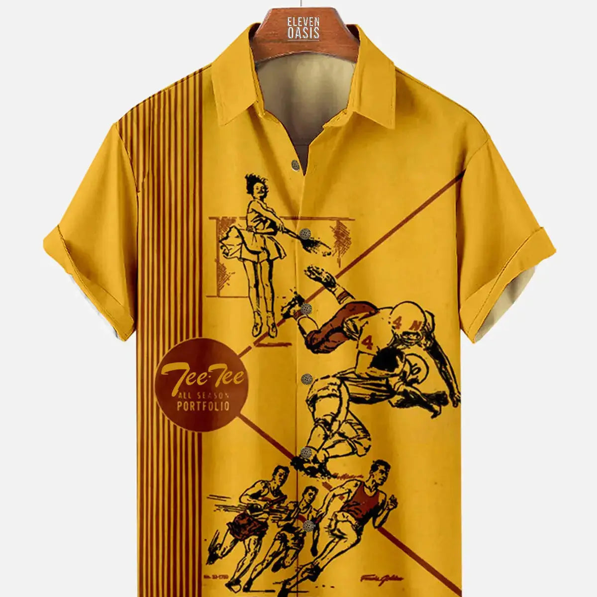 Pop Culture 70's-80s Men's Nostalgia Shirt with Chest PocketMens short sleeve shirts Big and tall Mens shirts Short sleeve shirts for men Mens 4xl shirts Casual short sleeve shirts