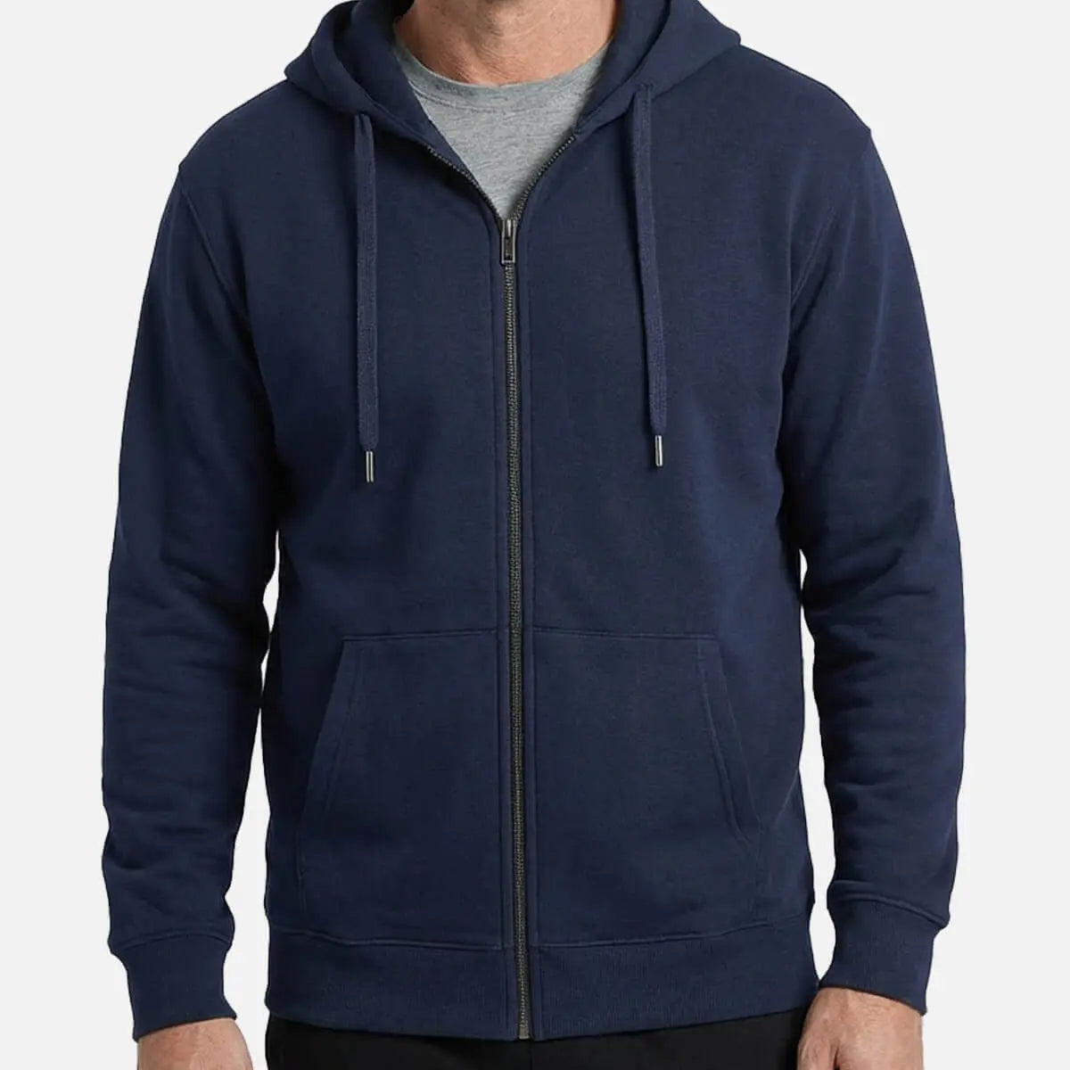 Men's Classic Cotton Zip-Up Hoodie Eleven Oasis