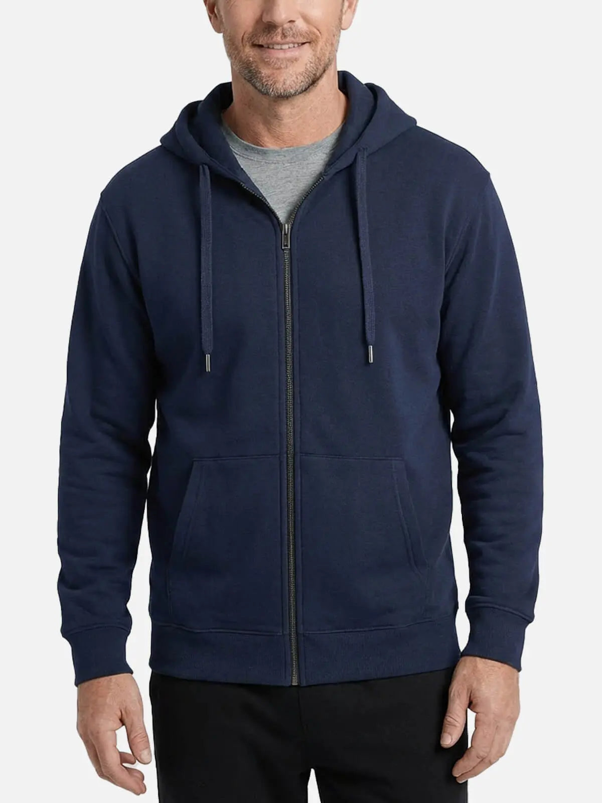Men's Classic Cotton Zip-Up Hoodie Eleven Oasis