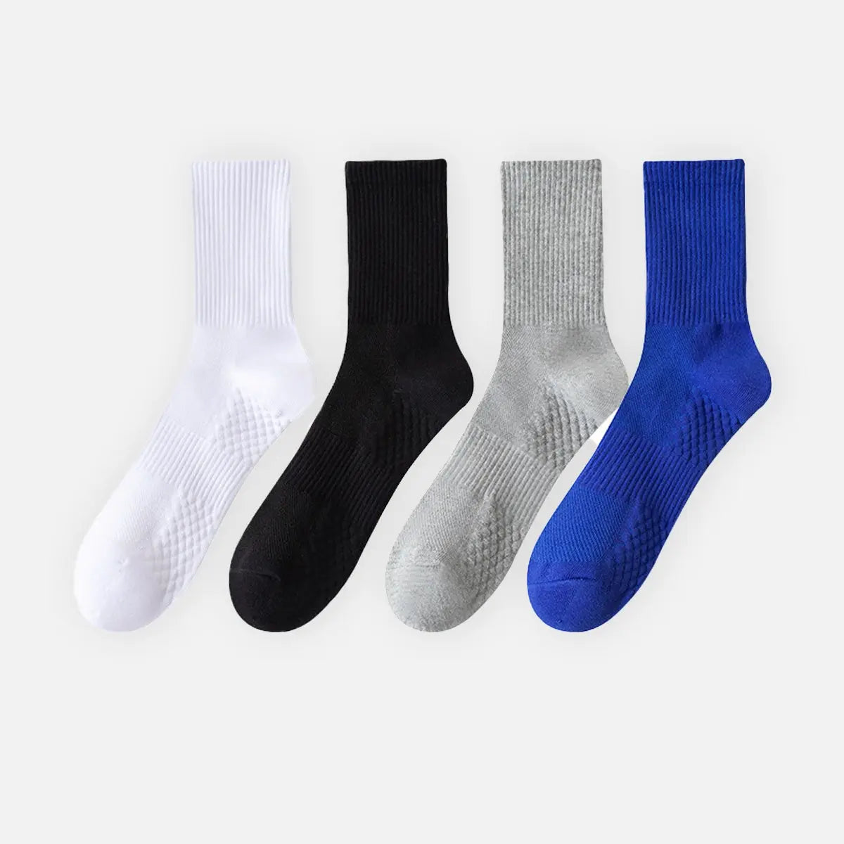 Men's Extended Size Athletic Crew Socks 4-Pack Eleven Oasis