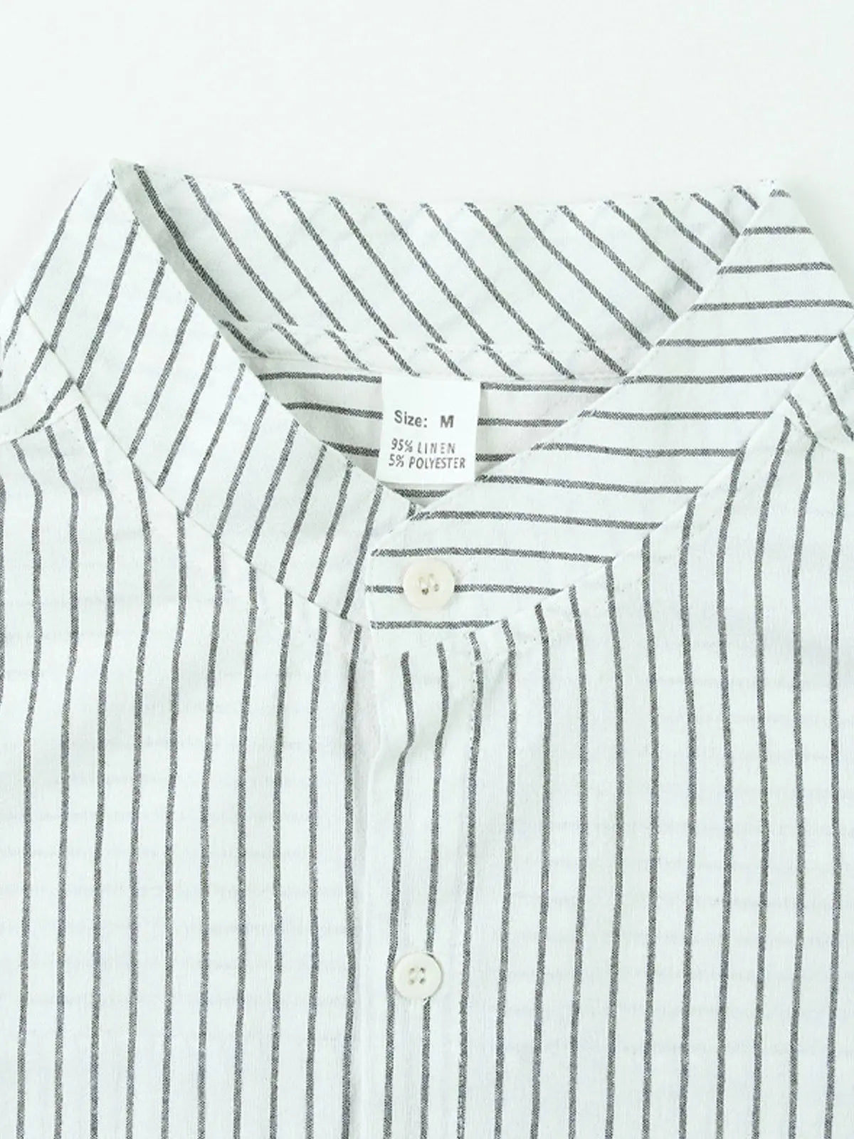 Men's Pinstripe Linen Blend Long Sleeve Shirt Eleven Oasis