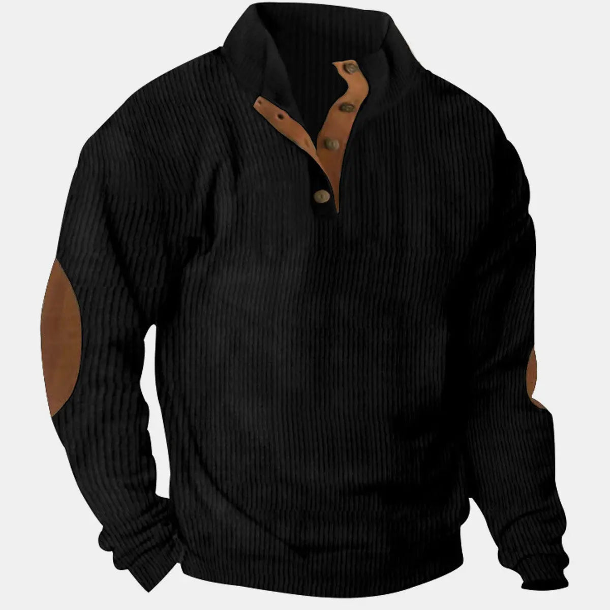 Men's Corduroy-Style Pullover Sweatshirt ElevenOasis