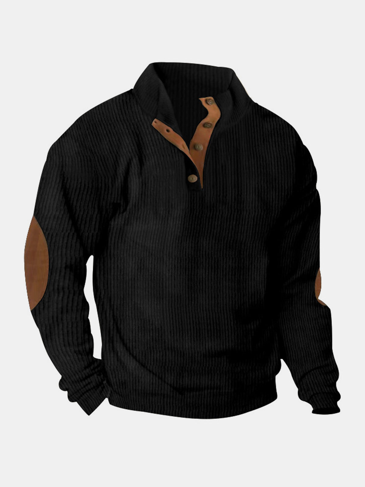 Men's Corduroy-Style Pullover Sweatshirt ElevenOasis