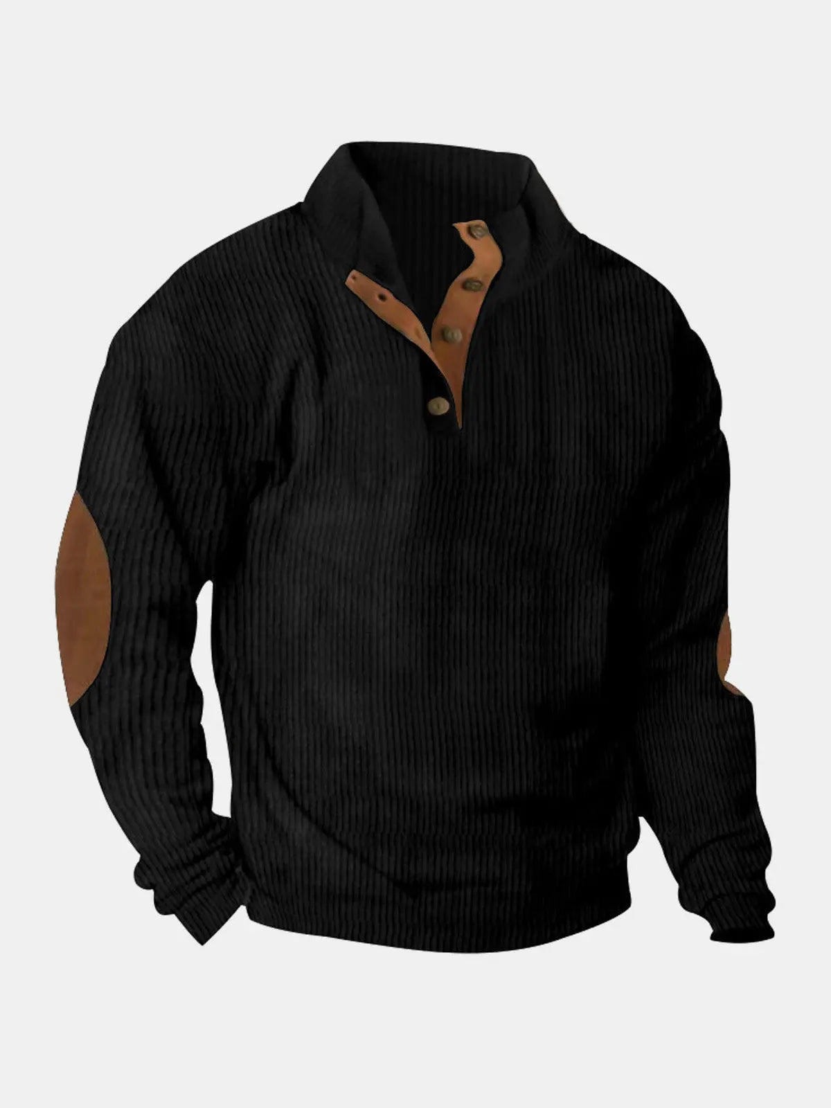Men's Corduroy-Style Pullover Sweatshirt ElevenOasis