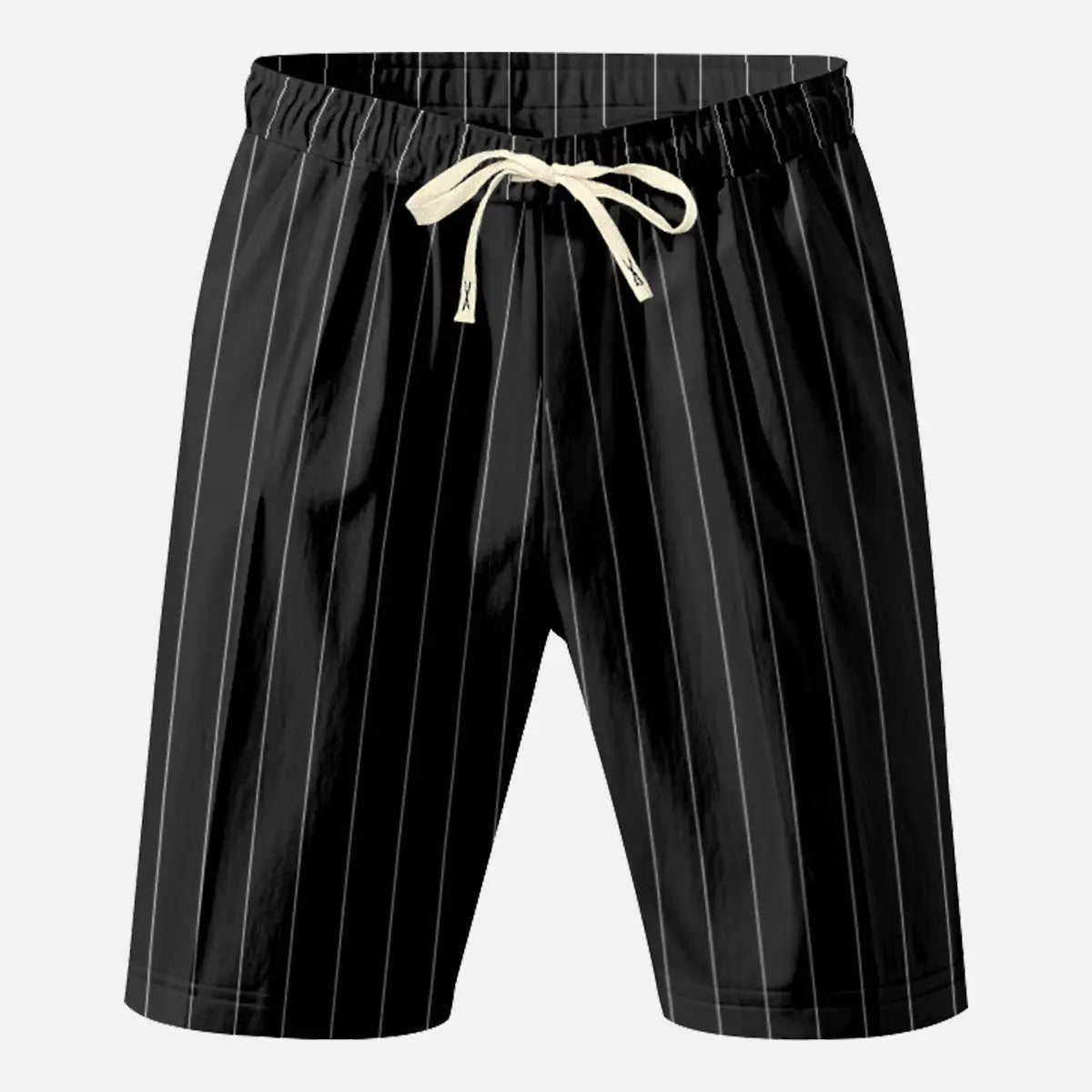 Men's Pinstripe Linen Blend Drawstring Shorts Eleven Oasis