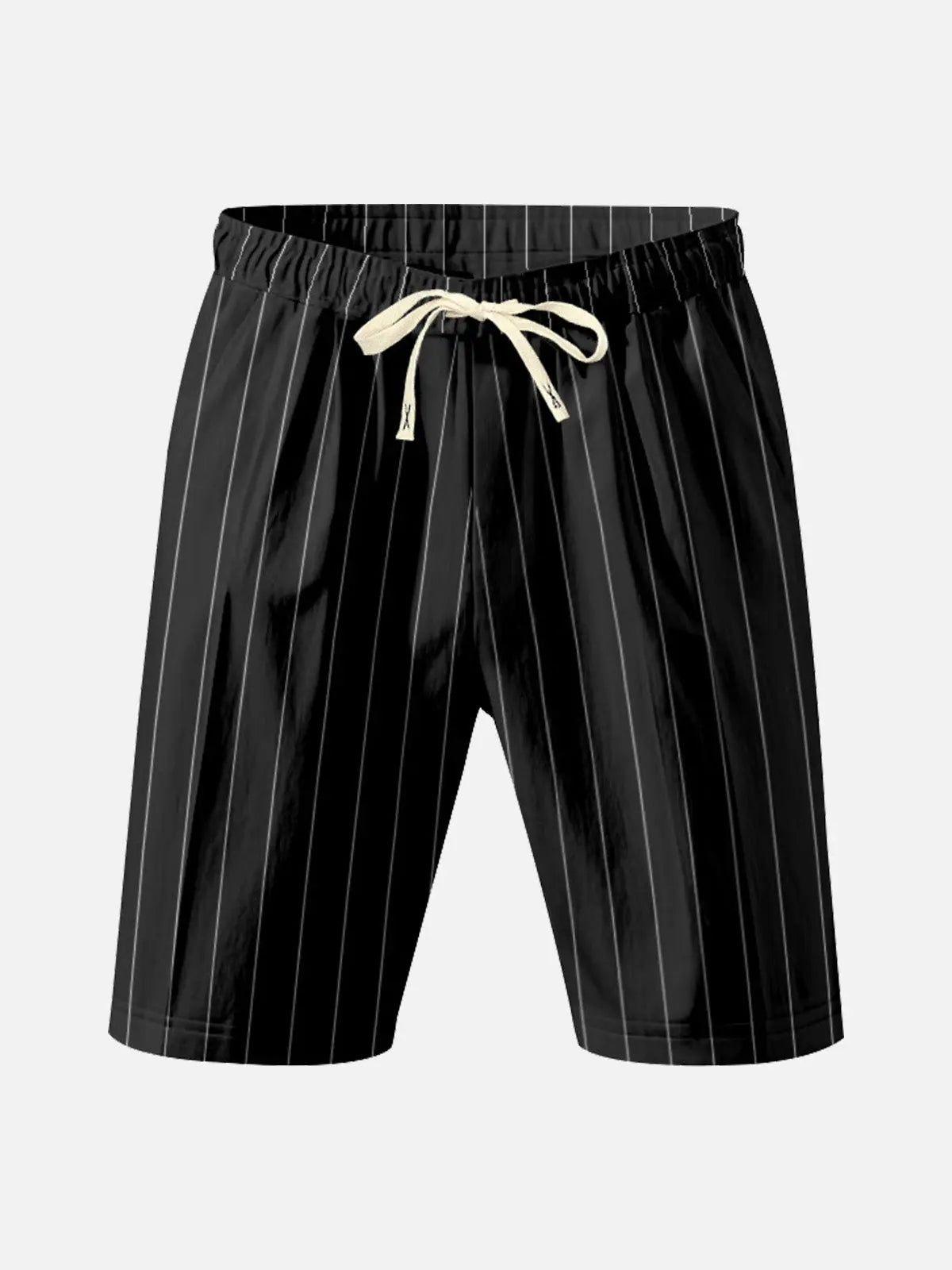 Men's Pinstripe Linen Blend Drawstring Shorts Eleven Oasis