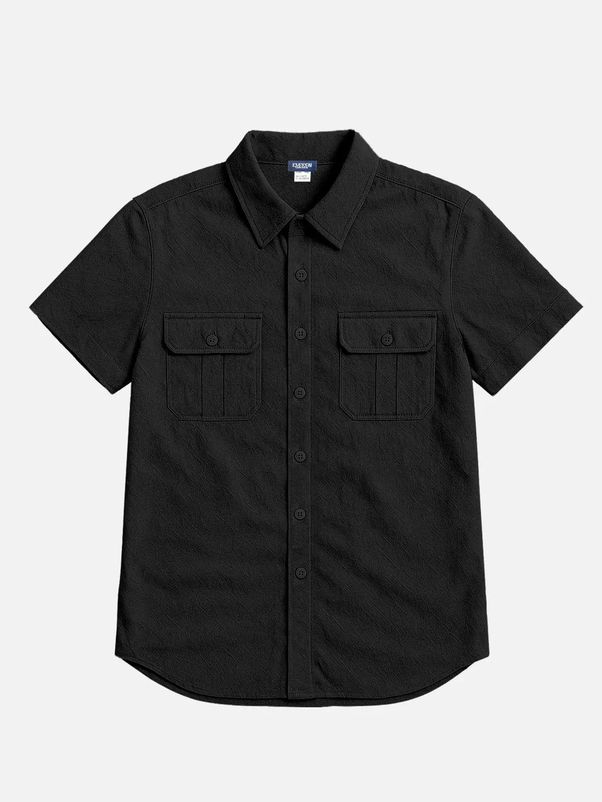 Men's Linen Blend Dual Pocket Short Sleeve Shirt ElevenOasis