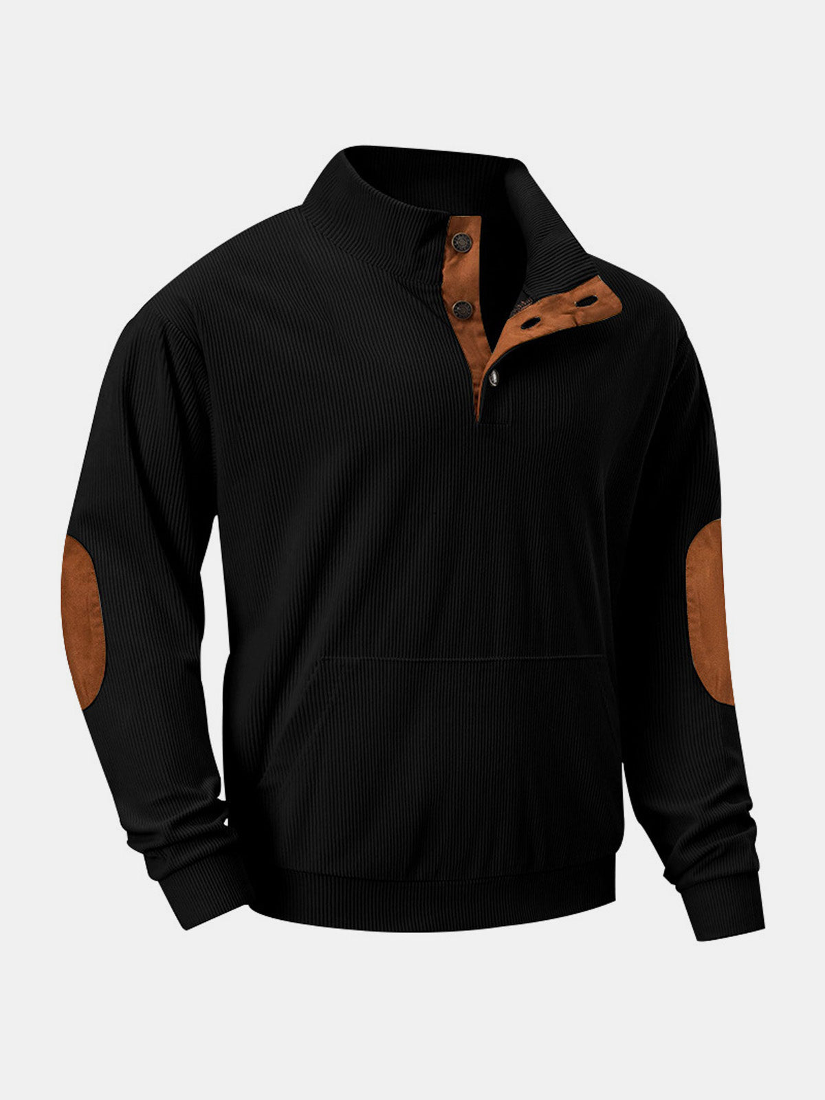 Men's Elbow Patch Ribbed Pullover Eleven Oasis