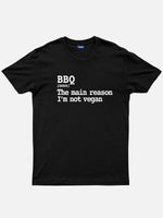 BBQ Not Vegan Definition Cotton T-Shirt ElevenOasis