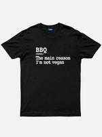 BBQ Not Vegan Definition Cotton T-Shirt Eleven Oasis