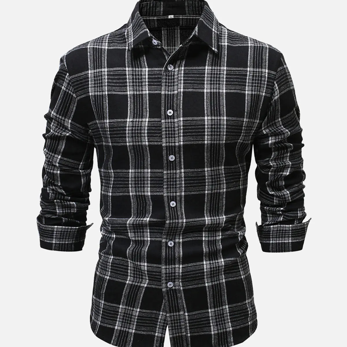 Men's Classic Plaid Long Sleeve Shirt ElevenOasis