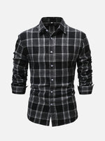 Men's Classic Plaid Long Sleeve Shirt ElevenOasis