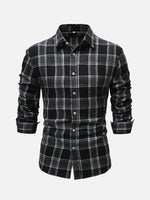 Men's Classic Plaid Long Sleeve Shirt ElevenOasis