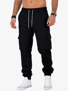 Men's Cargo Pocket Drawstring Jogger Pants