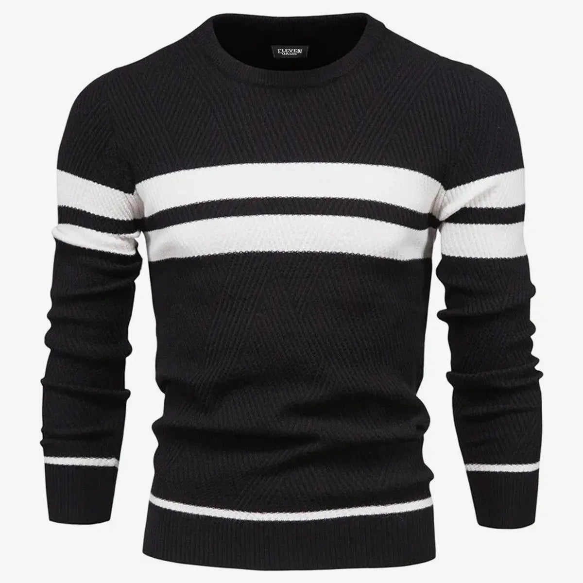 Men's Slim Stripe Knit Sweater ElevenOasis