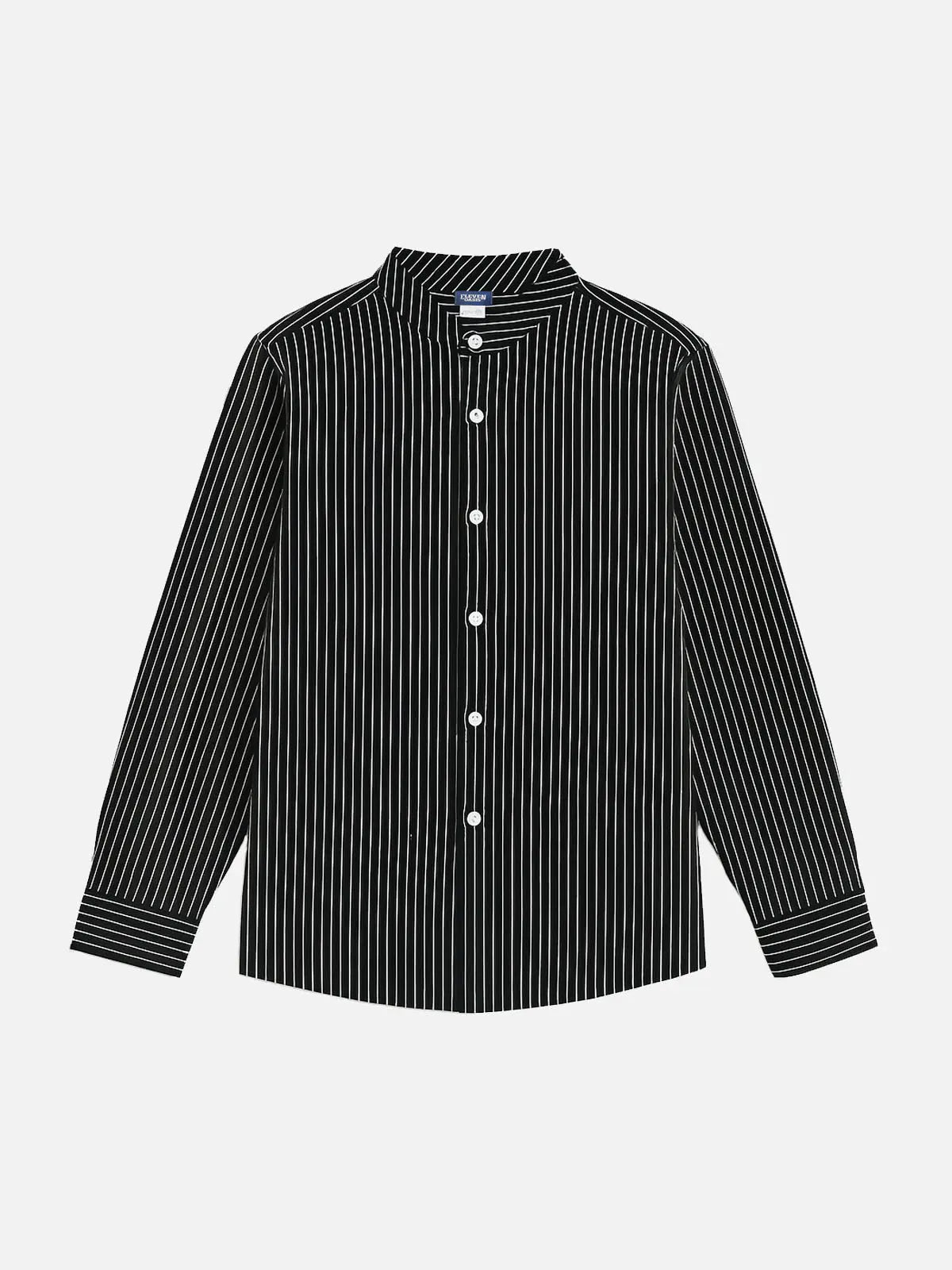 Men's Pinstripe Linen Blend Long Sleeve Shirt Eleven Oasis