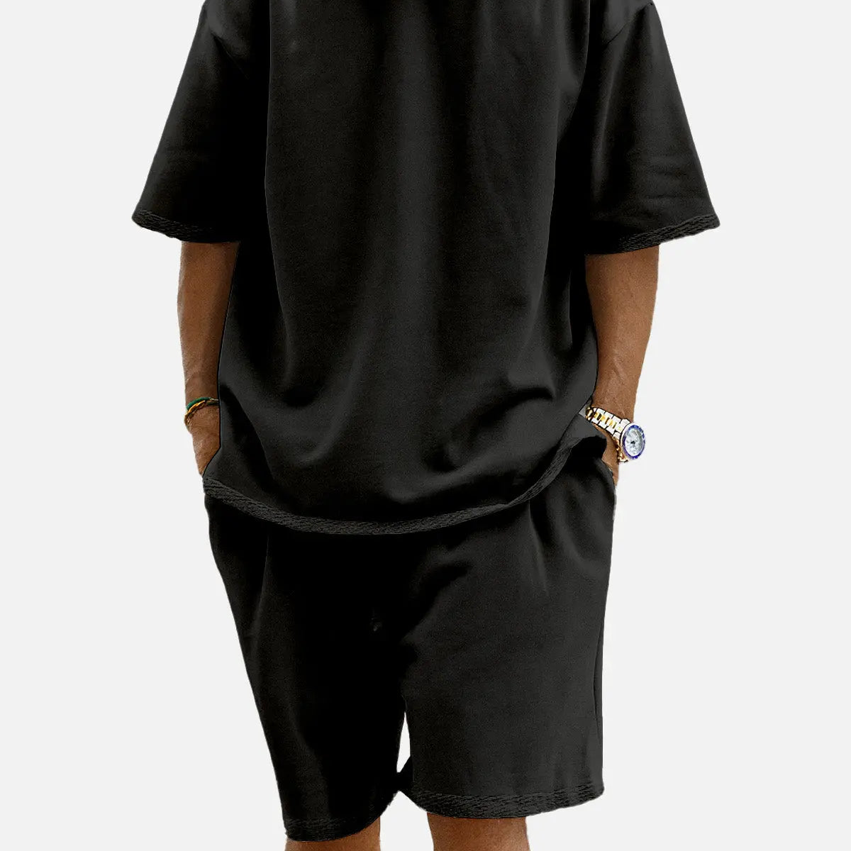 Men's Casual Two-Piece Short Sleeve Shirt and Shorts Set Eleven Oasis