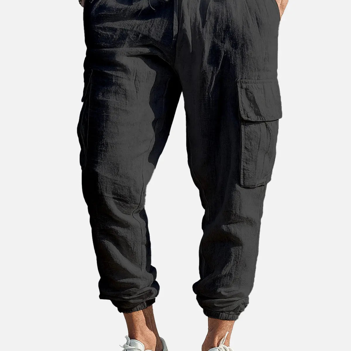 Men's Casual Linen Cargo Jogger Pants ElevenOasis