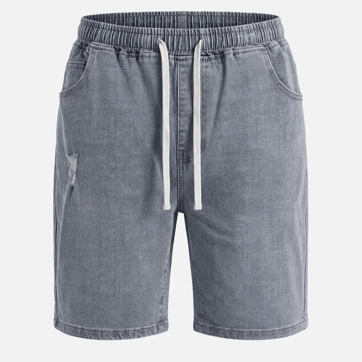 Men's Stretch Cotton Distressed Denim Shorts Eleven Oasis