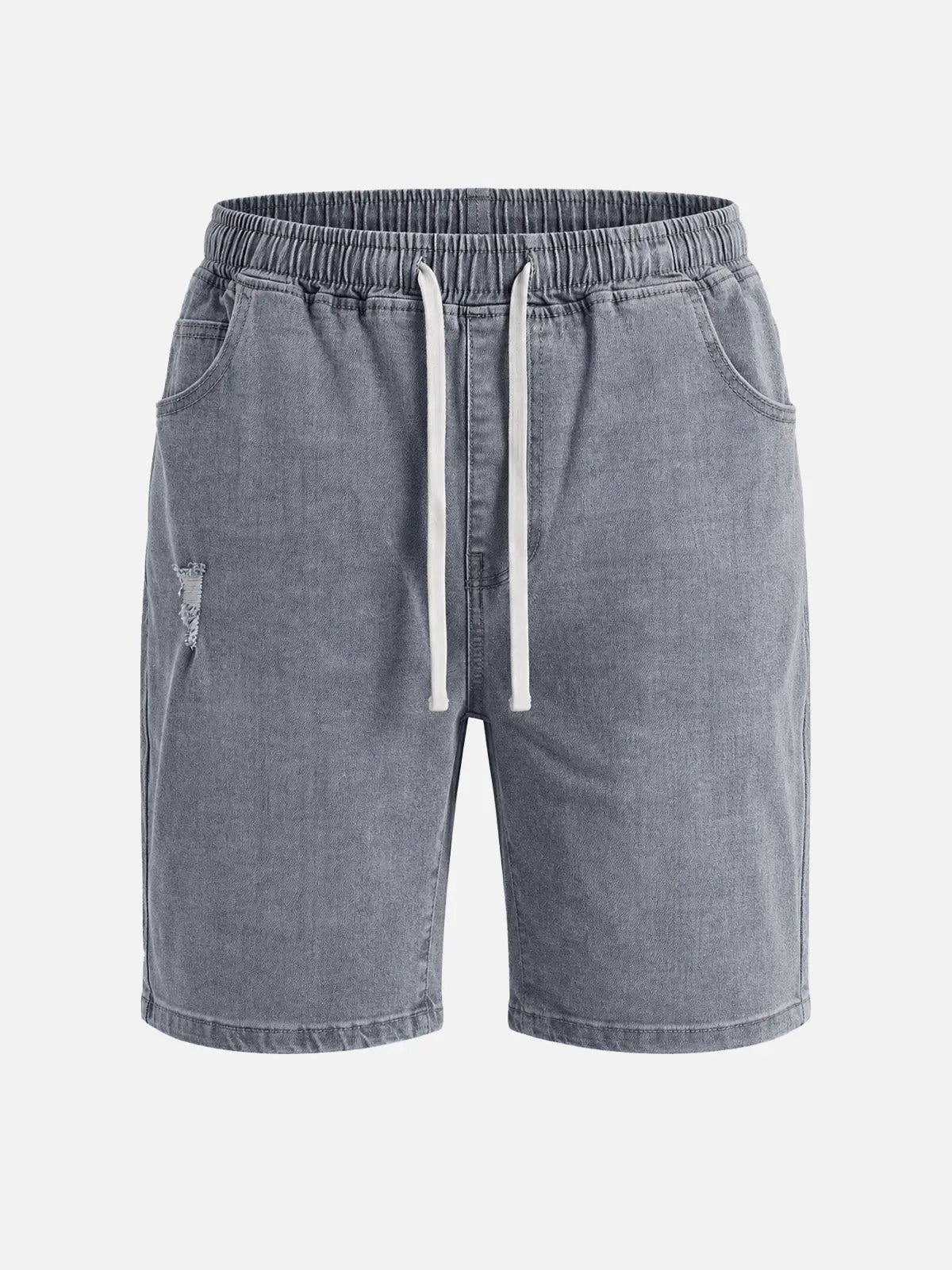 Men's Stretch Cotton Distressed Denim Shorts Eleven Oasis
