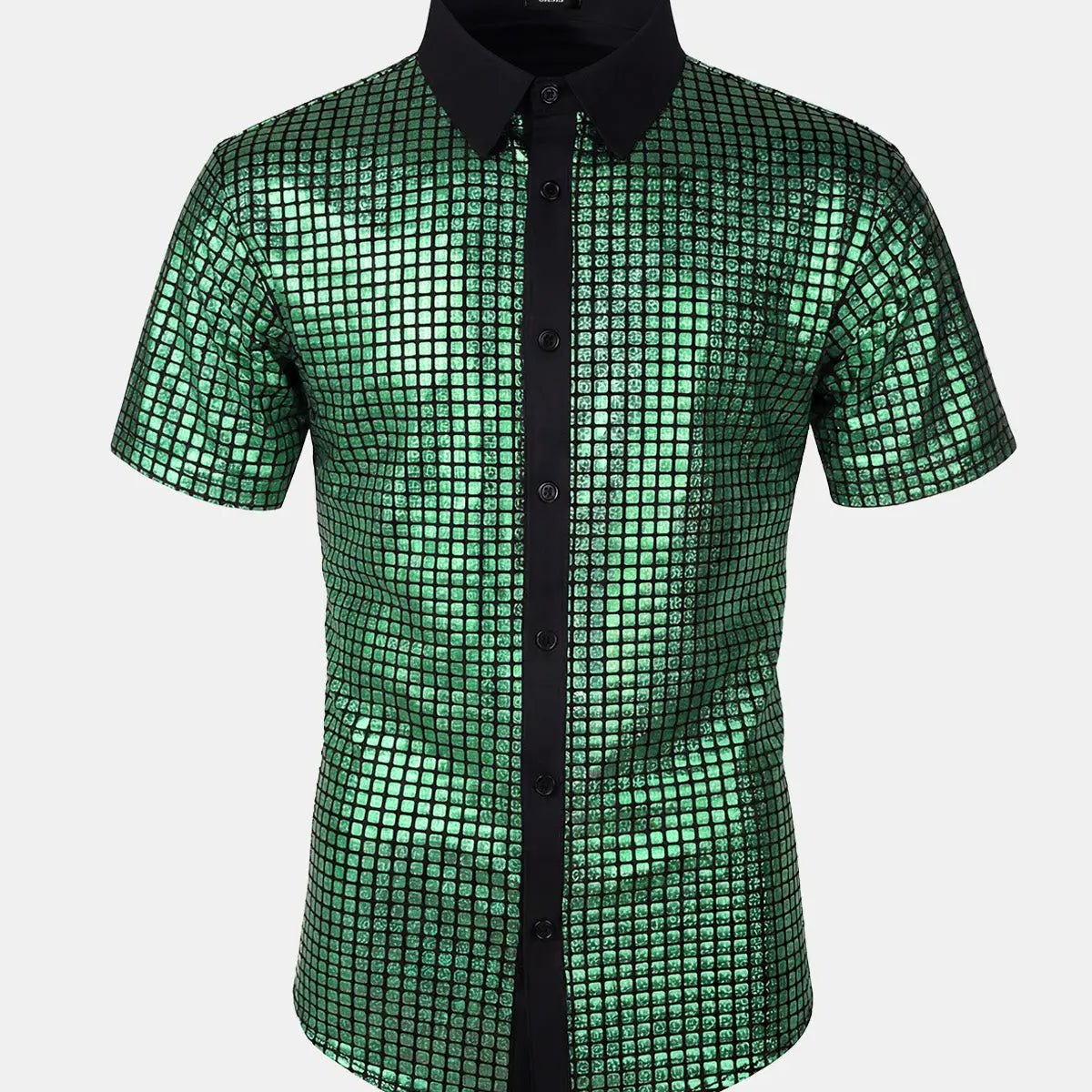 Men's Metallic Grid Short Sleeve Shirt Eleven Oasis