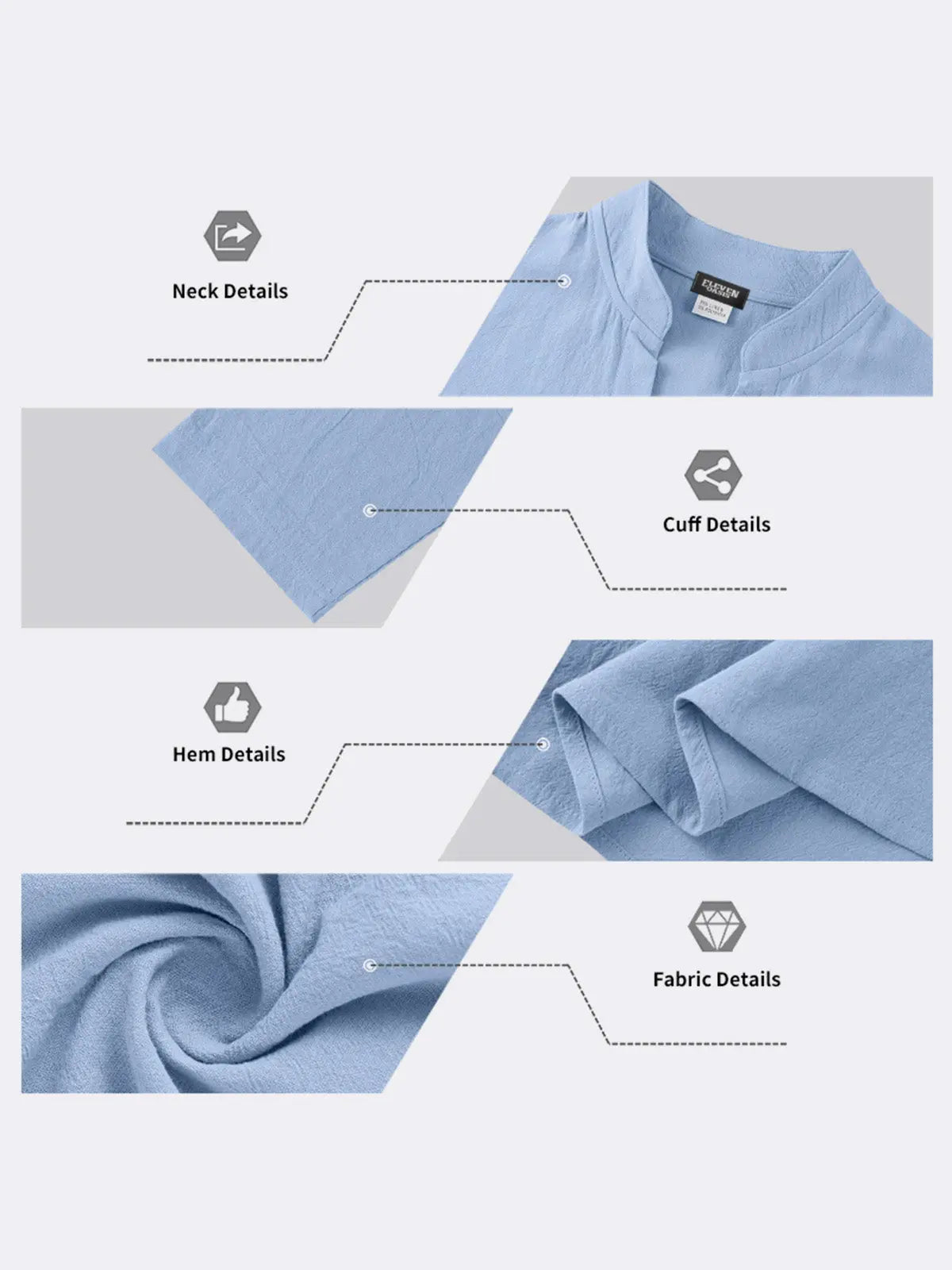 Men's Linen Long Sleeve Set ElevenOasis